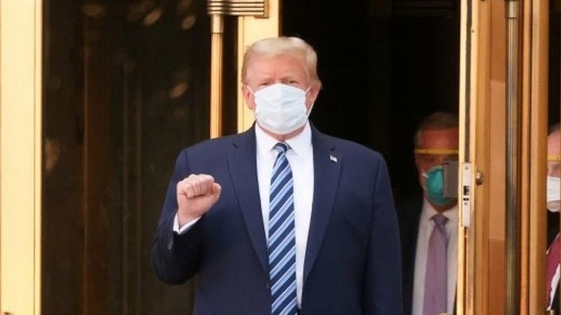  "Не бійтеся коронавірусу. Не дозволяйте йому домінувати над вашим життям": Хворий Трамп покинув лікарню